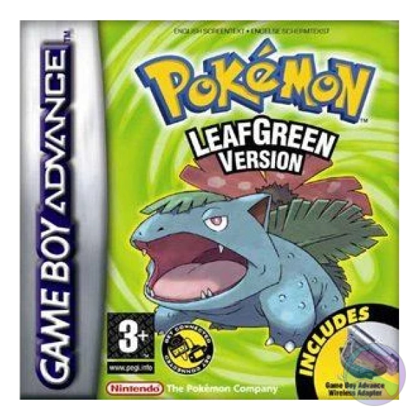 Pokemon LeafGreen (With Wireless Adapter), Boxed (With Manual)