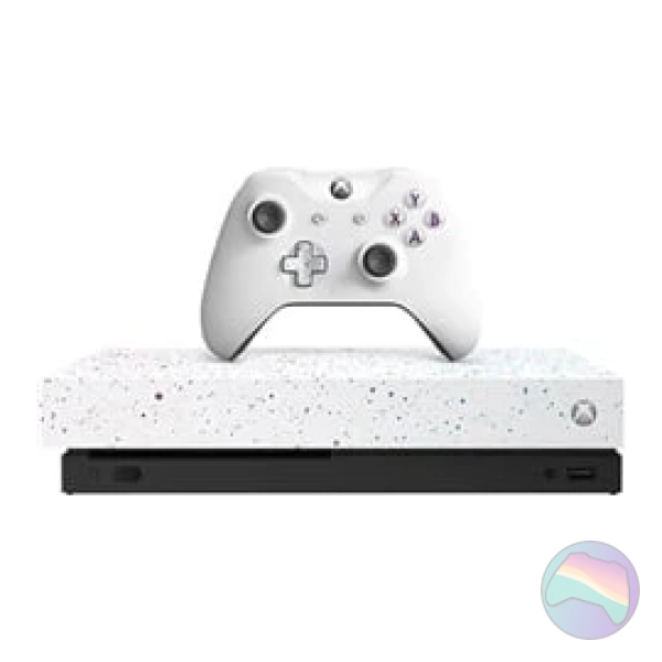 Microsoft Xbox One X Console, Hyperspace Ed. White/Dots, Unboxed
