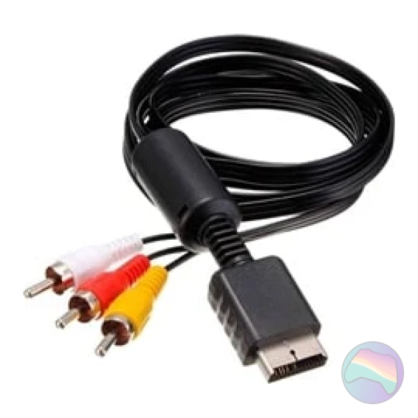 Playstation 2/3 Official Composite AV Cable (Yellow, Red & White) for Sony PlayStation 2